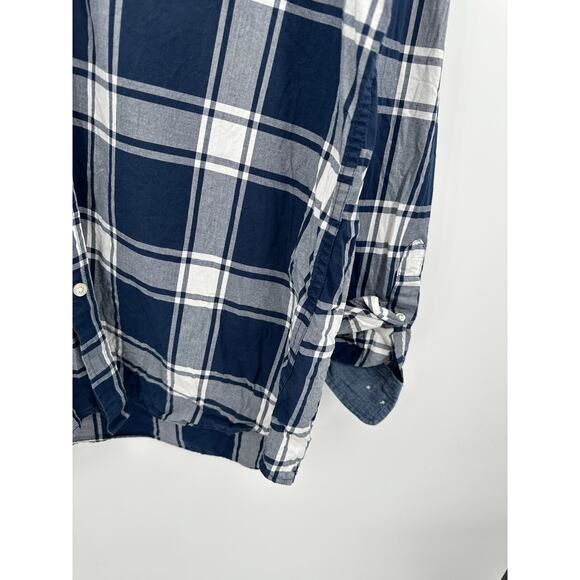 Banana Republic Standard Fit Black White Button Up Shirt Men's Size Large L - Picture 3 of 9